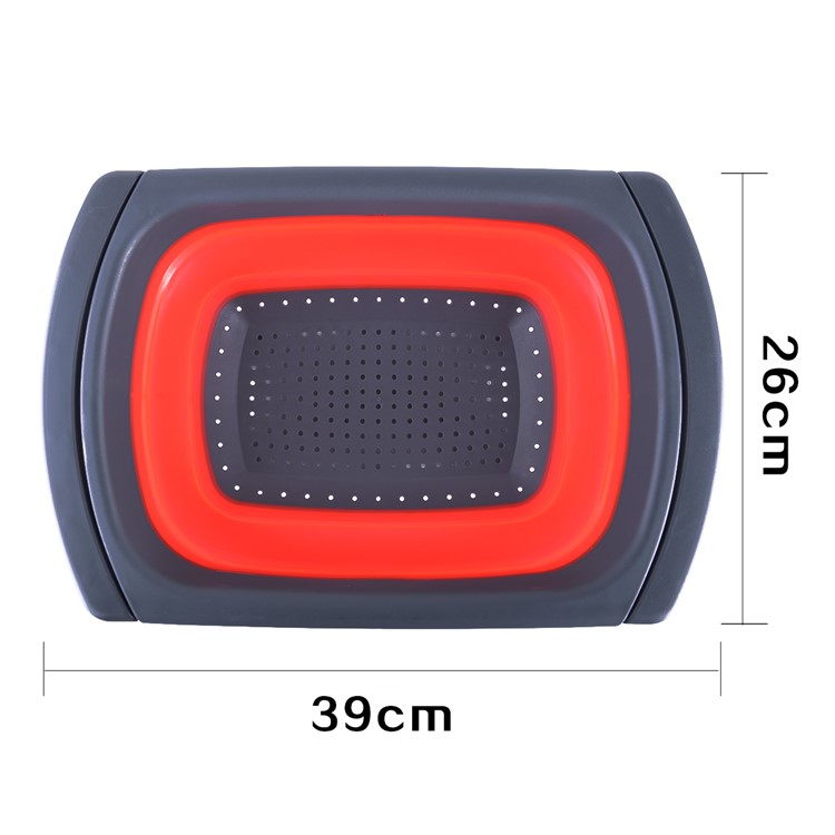 3.8L Retractable Collapsible Folding Multi-functional Washing Basket Fruit Drain Basket-6