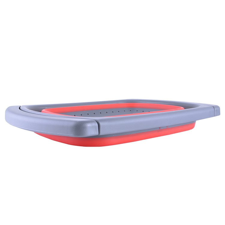 3.8L Retractable Collapsible Folding Multi-functional Washing Basket Fruit Drain Basket-9