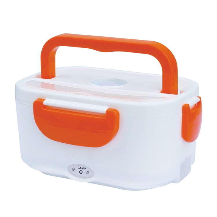 Portable Rectangular Mini Electric Heating Lunch Box Meal Heater - Orange / EU Plug-2