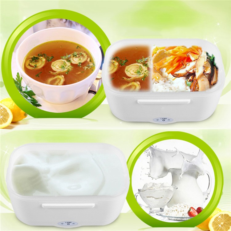 Portable Rectangular Mini Electric Heating Lunch Box Meal Heater - Orange / EU Plug-7