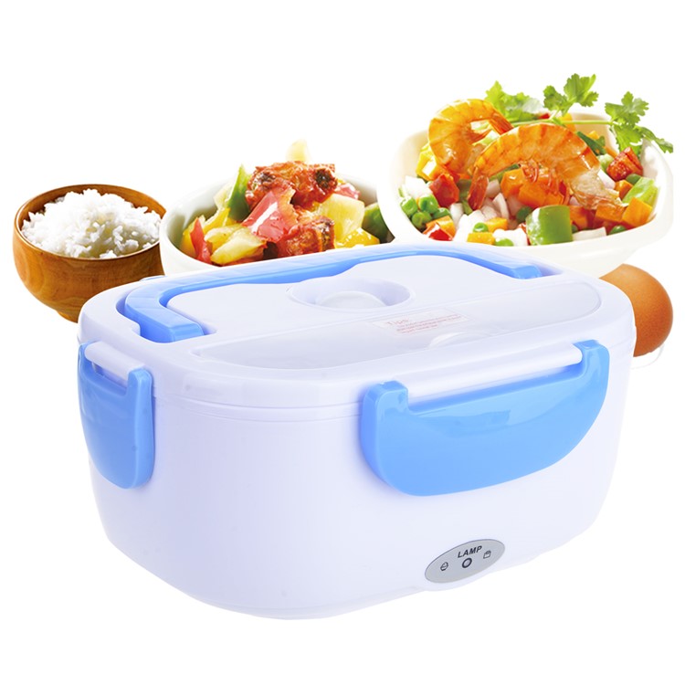 Mini Portable Rectangular Power Saving Electric Meal Box Heating Lunch Box - Blue / EU Plug-1