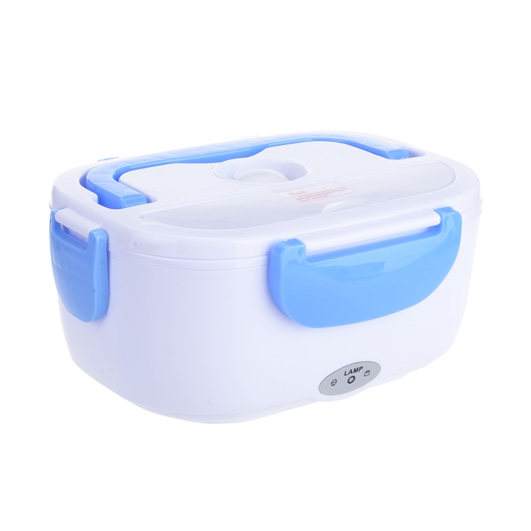 Mini Portable Rectangular Power Saving Electric Meal Box Heating Lunch Box - Blue / EU Plug-2