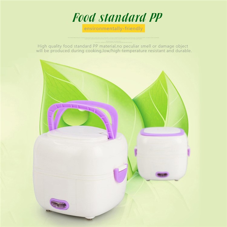 Multi-functional Rice Cooker Electric Meal Box Thermal Insulation Lunch Box - Orange / EU Plug-10