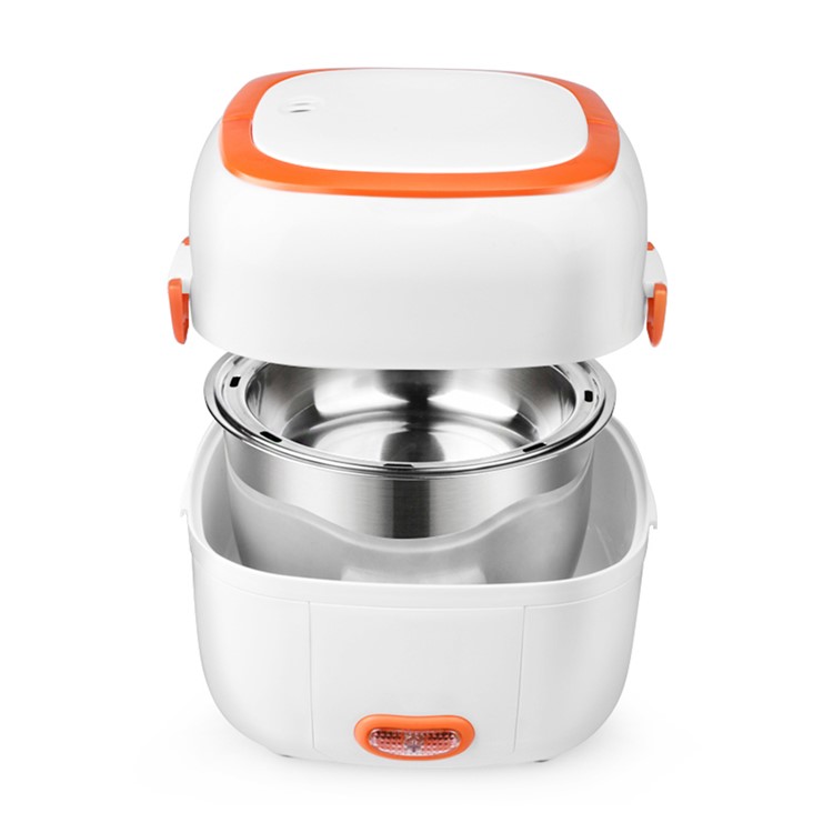 Multi-functional Rice Cooker Electric Meal Box Thermal Insulation Lunch Box - Orange / EU Plug-3