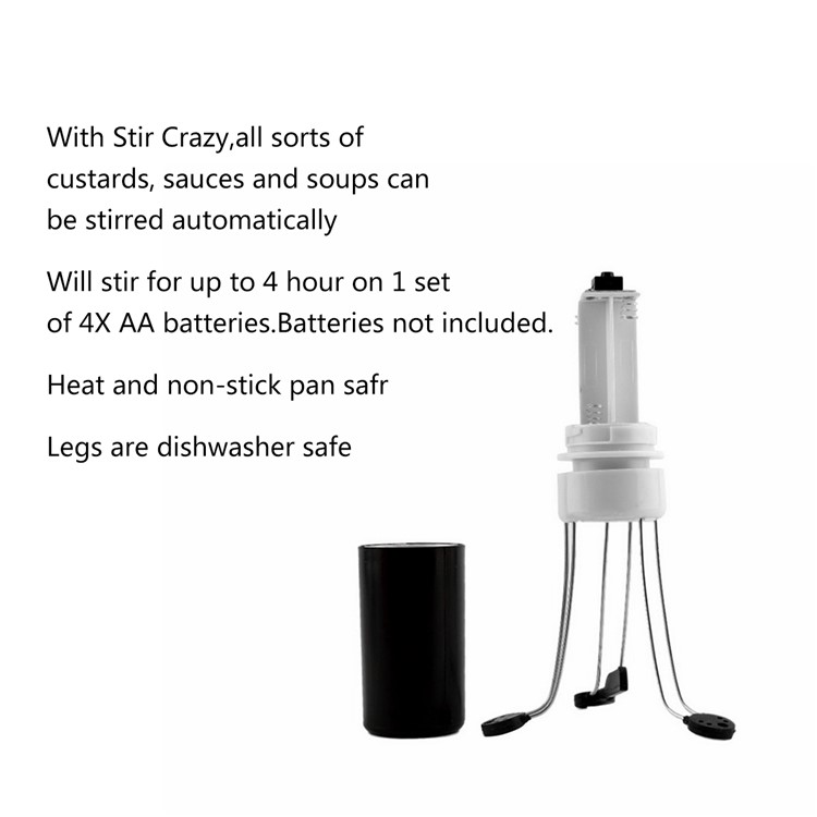 Stir Crazy 3 Feet Home Automatic Hands Free Sauce Stirrer - Black-8