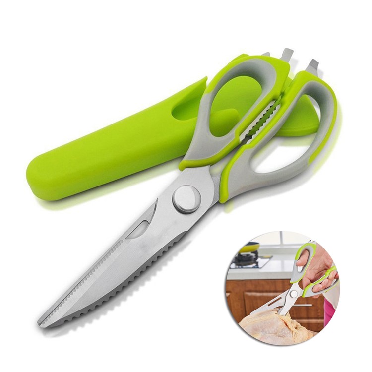 Multi-function Kitchen Shears Heavy Duty Stainless Steel with Magnetic Holder-1