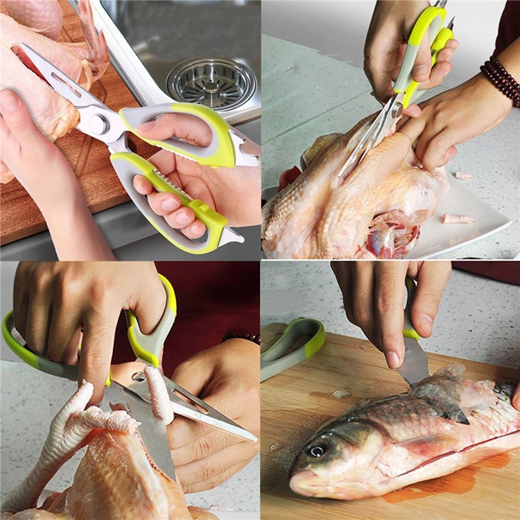 Multi-function Kitchen Shears Heavy Duty Stainless Steel with Magnetic Holder-12