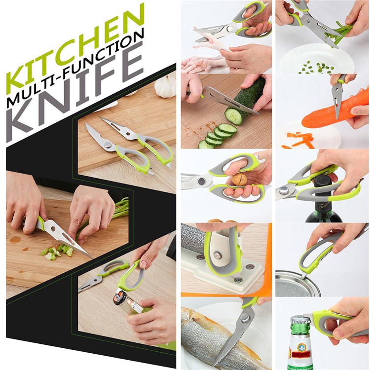 Multi-function Kitchen Shears Heavy Duty Stainless Steel with Magnetic Holder-21