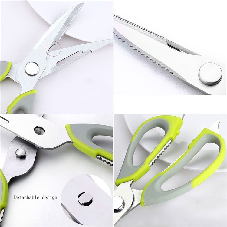 Multi-function Kitchen Shears Heavy Duty Stainless Steel with Magnetic Holder-7