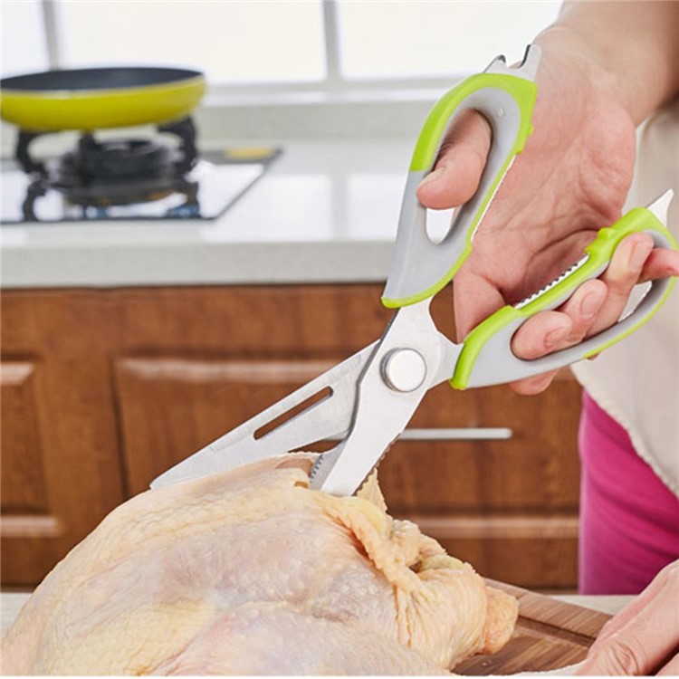 Multi-function Kitchen Shears Heavy Duty Stainless Steel with Magnetic Holder-8