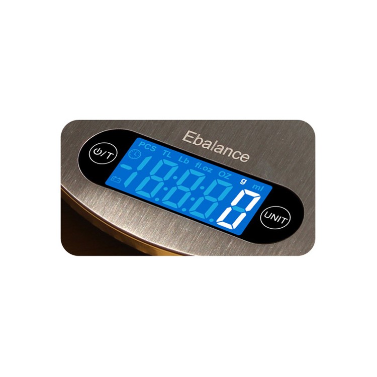 5000g/1g Stainless Steel 304 Kitchen Electronic Scales with LCD Digital Display - Silver-10
