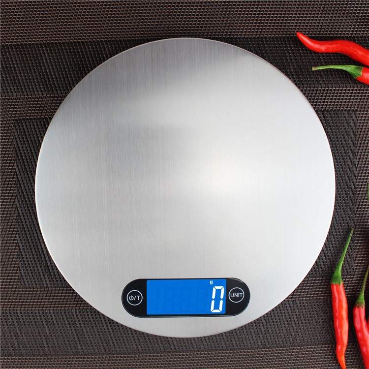 5000g/1g Stainless Steel 304 Kitchen Electronic Scales with LCD Digital Display - Silver-2