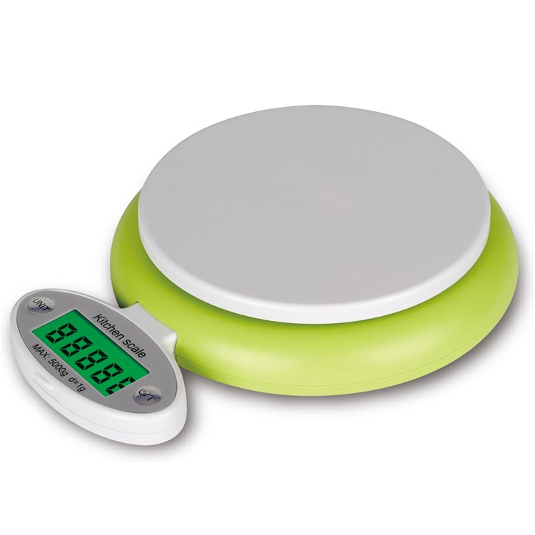 5Kg/1g Folding LCD Display Screen Professional High Precision Digital Kitchen Scale - Green-1