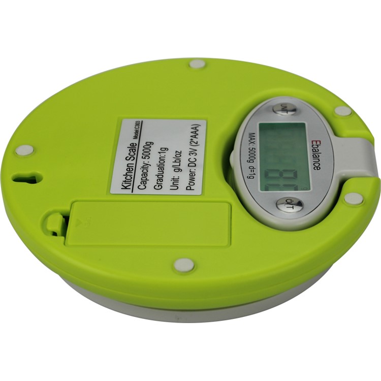5Kg/1g Folding LCD Display Screen Professional High Precision Digital Kitchen Scale - Green-4