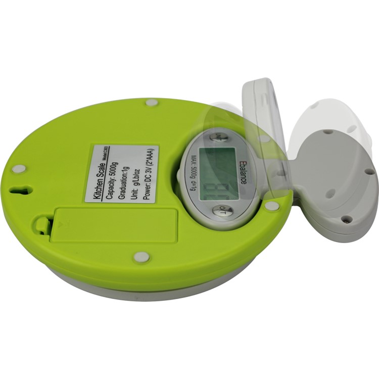 5Kg/1g Folding LCD Display Screen Professional High Precision Digital Kitchen Scale - Green-5
