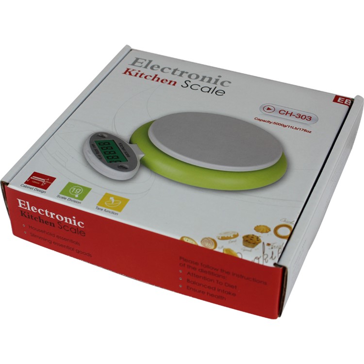 5Kg/1g Folding LCD Display Screen Professional High Precision Digital Kitchen Scale - Green-6
