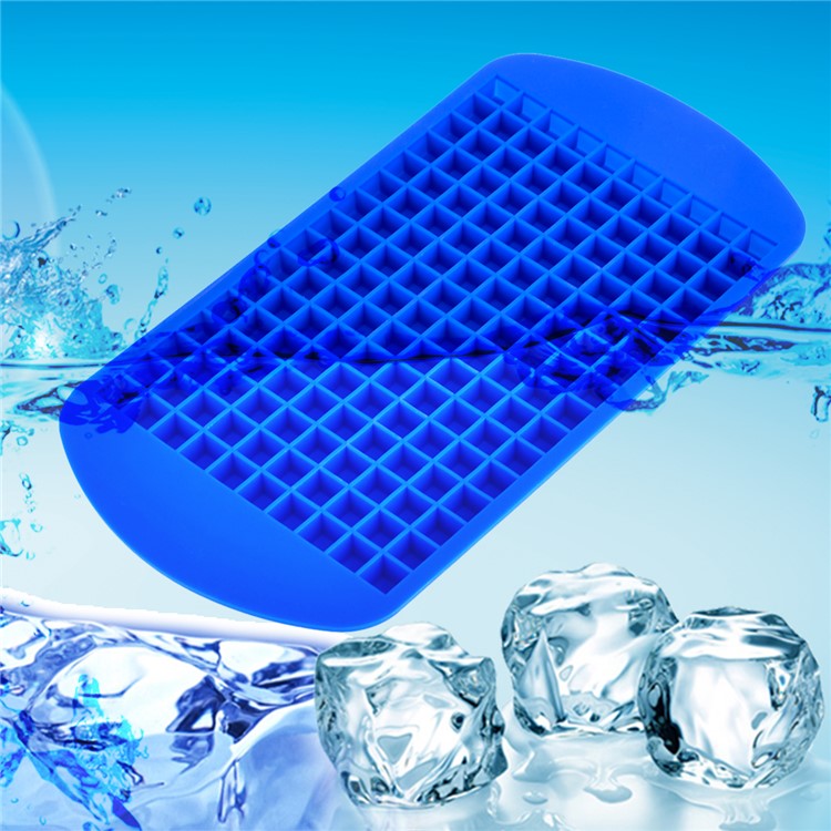Mini Square 160 Silicone Ice Cube Mould Easy-Release Silicone Ice Cube Tray - Blue-1