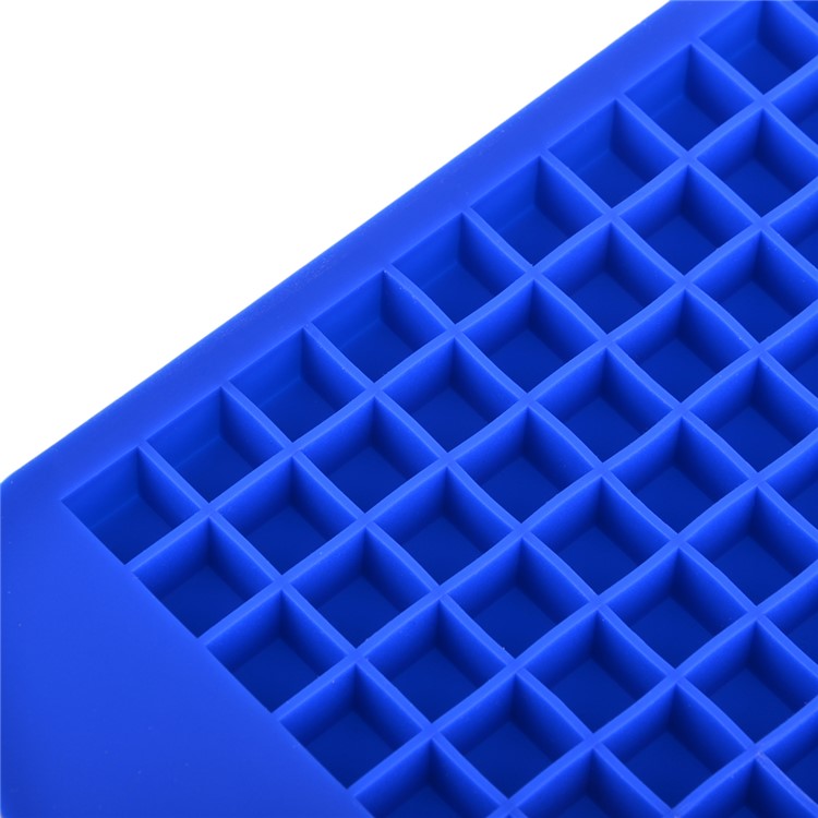 Mini Square 160 Silicone Ice Cube Mould Easy-Release Silicone Ice Cube Tray - Blue-11