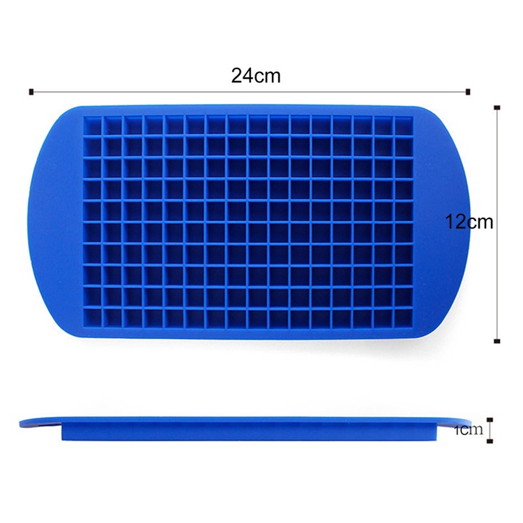 Mini Square 160 Silicone Ice Cube Mould Easy-Release Silicone Ice Cube Tray - Blue-12