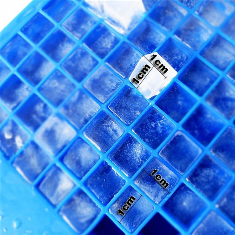 Mini Square 160 Silicone Ice Cube Mould Easy-Release Silicone Ice Cube Tray - Blue-13