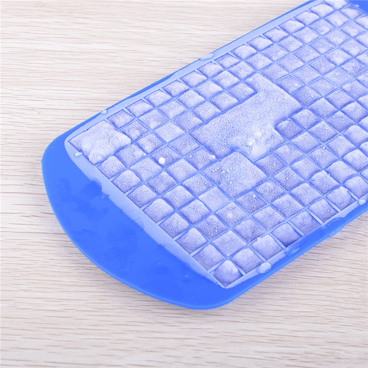 Mini Square 160 Silicone Ice Cube Mould Easy-Release Silicone Ice Cube Tray - Blue-3