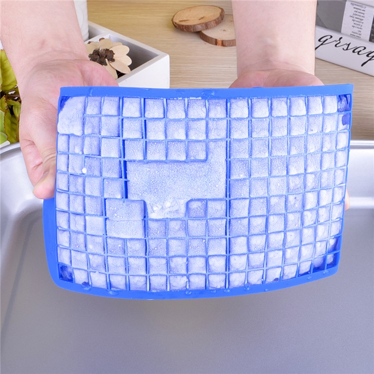 Mini Square 160 Silicone Ice Cube Mould Easy-Release Silicone Ice Cube Tray - Blue-5
