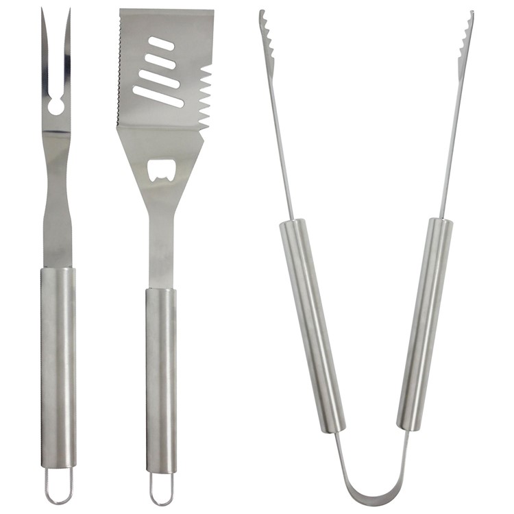 3-in-1 Spatula + Tong + Fork BBQ Grill Tool Set-1