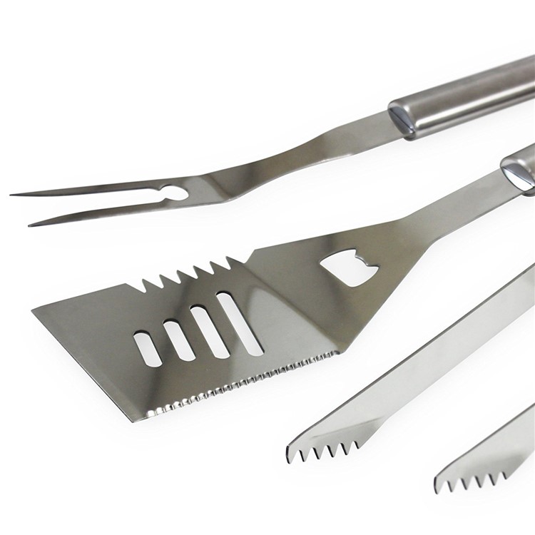 3-in-1 Spatula + Tong + Fork BBQ Grill Tool Set-5