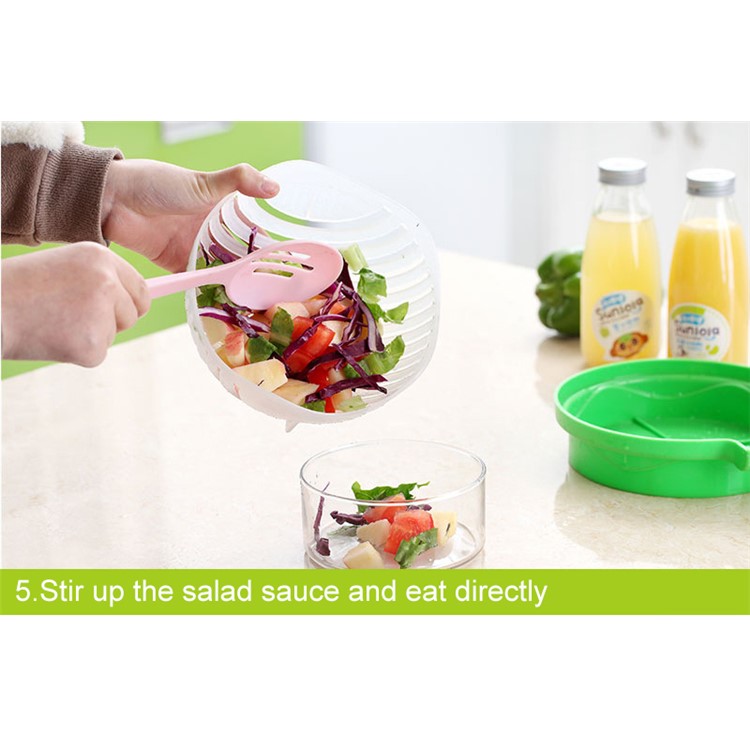 60-Second Salad Maker Cutter Bowl Easy Make Your Salad in 60 Seconds-9
