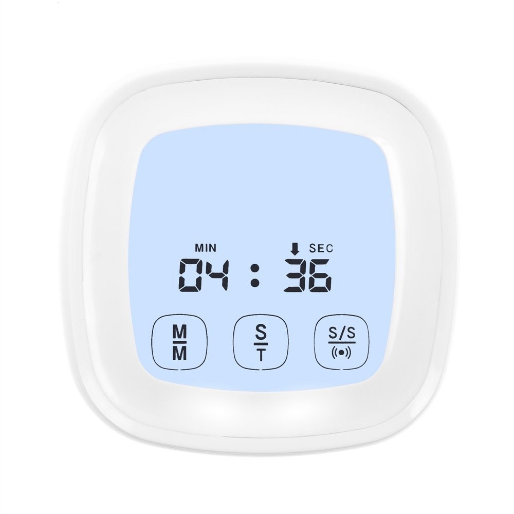 Cooking Meat Food Thermometer with Touchscreen Digital Display for Smoker Grill Oven BBQ - White-5