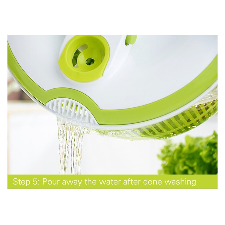 5L Manual Salad Spinner Lettuce Vegetables Washer-10