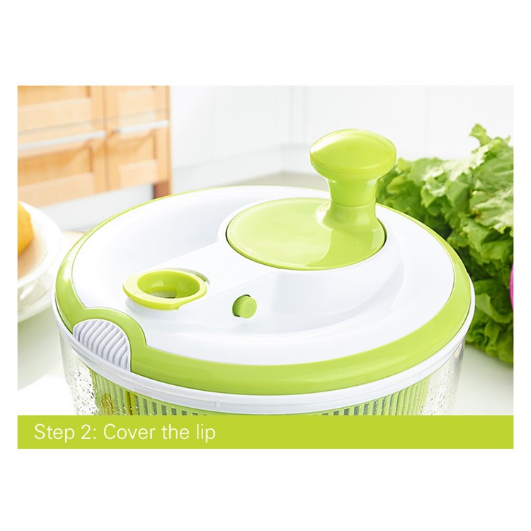 5L Manual Salad Spinner Lettuce Vegetables Washer-5