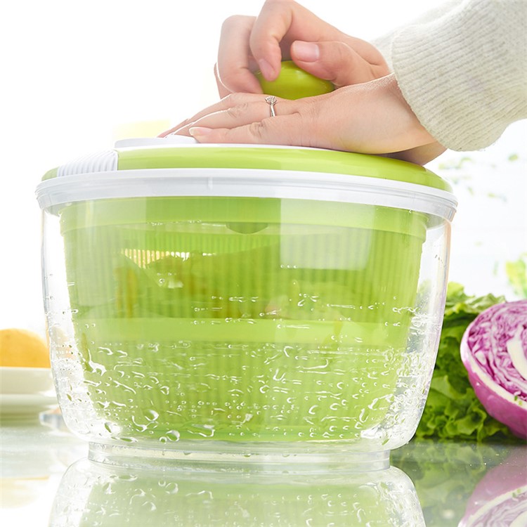 5L Manual Salad Spinner Lettuce Vegetables Washer-9