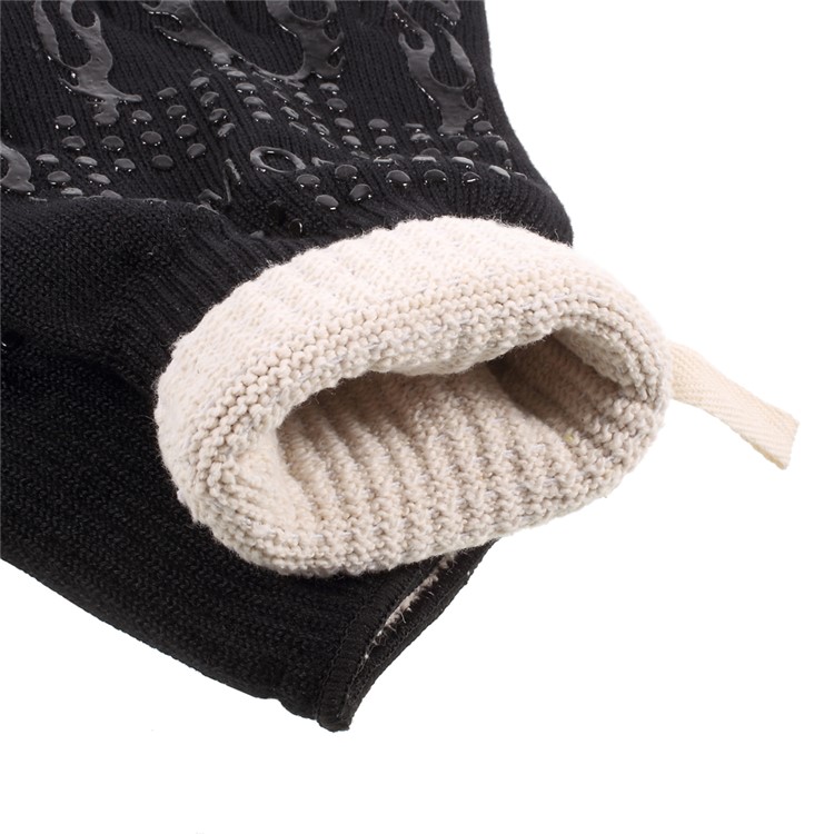 AMORUS One Pair BBQ Oven Gloves 500°C Heat Resistant Non-slip Cooking Oven Gloves-4