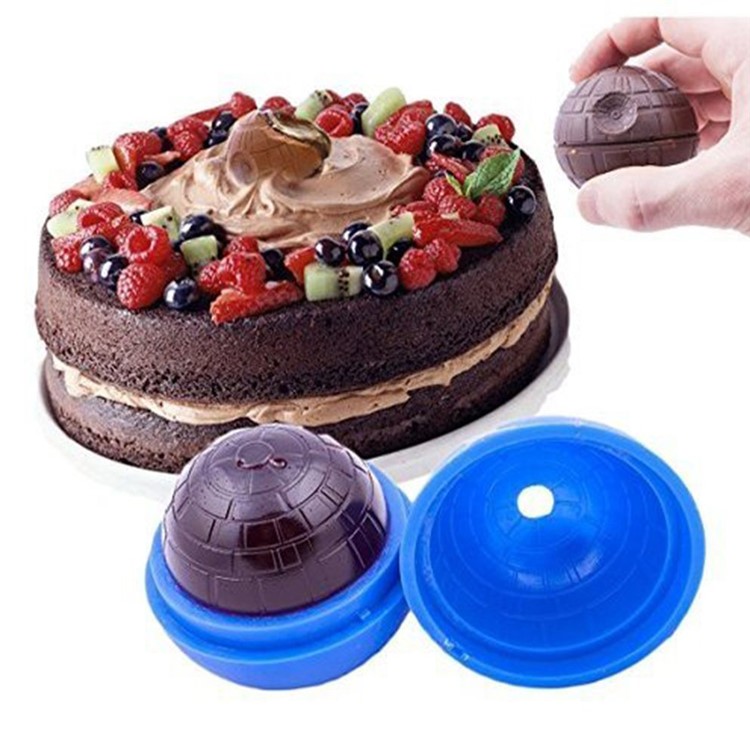 Round Shape Mini Silicone Ice Cube Candy Cake Chocolate Mold - Blue-3