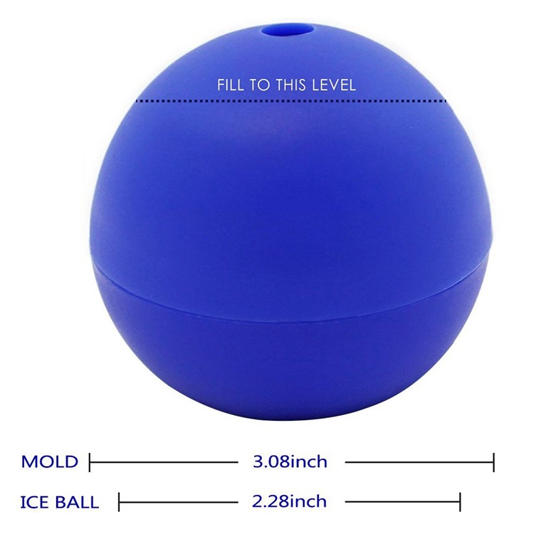Round Shape Mini Silicone Ice Cube Candy Cake Chocolate Mold - Blue-4