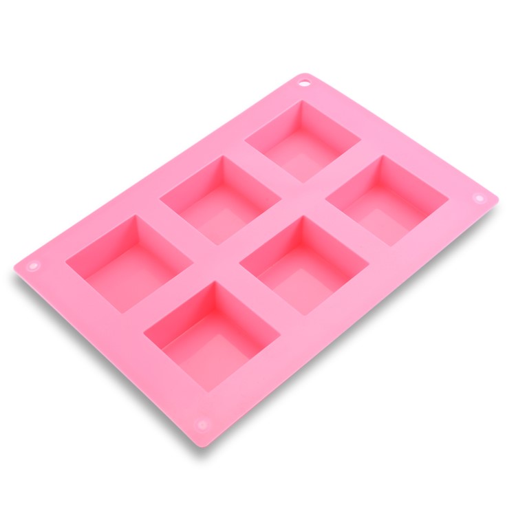 Eiswürfel-Süßigkeitkuchenform Mit 6 Fächern Silikonquadratform-1
