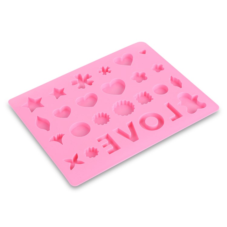 LOVE Pattern Mini Silicone Ice Cube Candy Cake Chocolate Mold-2