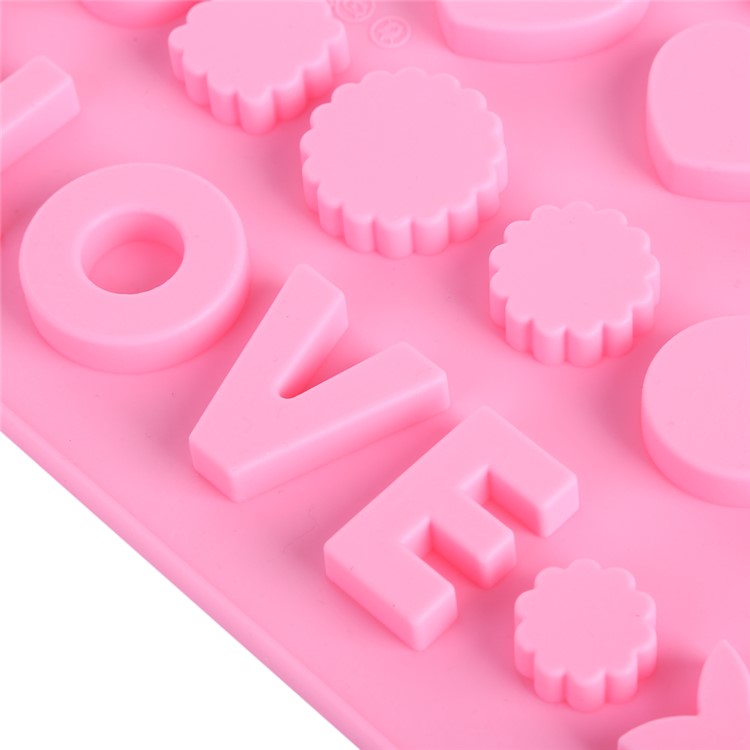LOVE Pattern Mini Silicone Ice Cube Candy Cake Chocolate Mold-3