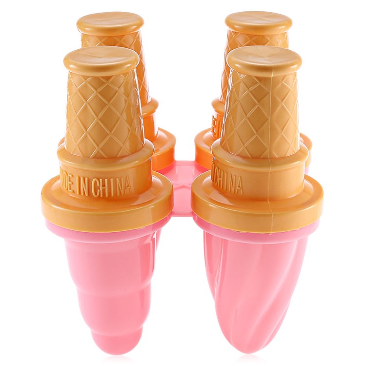 4PCS/Lot Cones Shape DIY Ice Popsicle Molds Reusable Ice Pop Maker-1