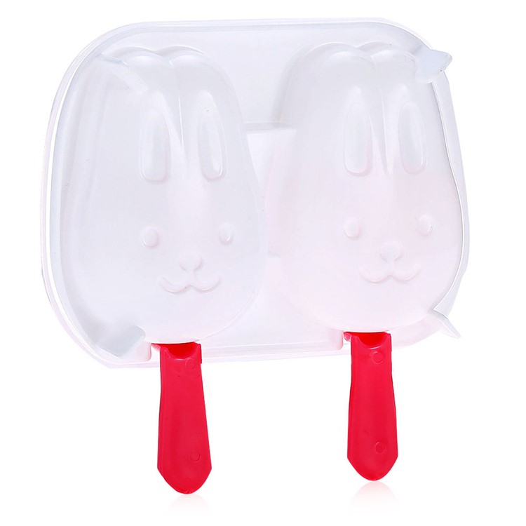 Rabbit Shape DIY Ice Popsicle Mold Reusable Ice Pop Maker-1