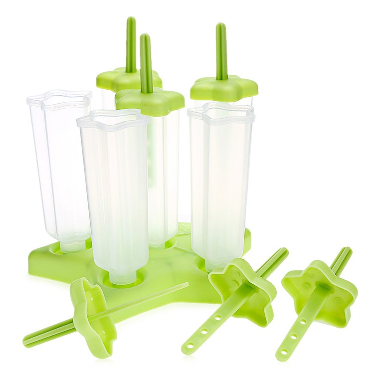 6PCS/Lot Five-pointed Star Popsicle Molds Holder Ice Cream Pop DIY Maker-4
