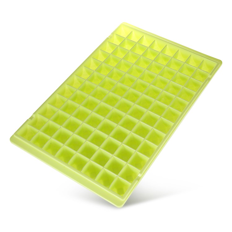 96 Lattice Mini Eiswürfelschale Mold FDA SGS Zertifikat Silikon Material - Grün-4