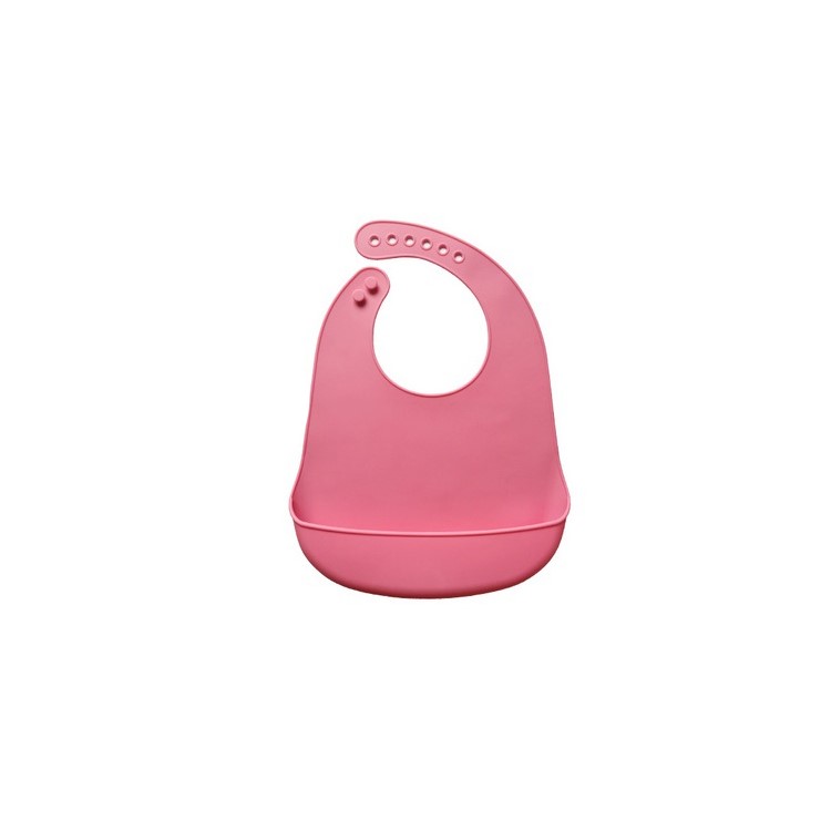 Stereoscopic Cute Comfortable Waterproof Baby Silicone Bib - Pink-1