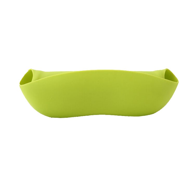 Stereoscopic Cute Waterproof Baby Silicone Food Catcher Bib - Green-3