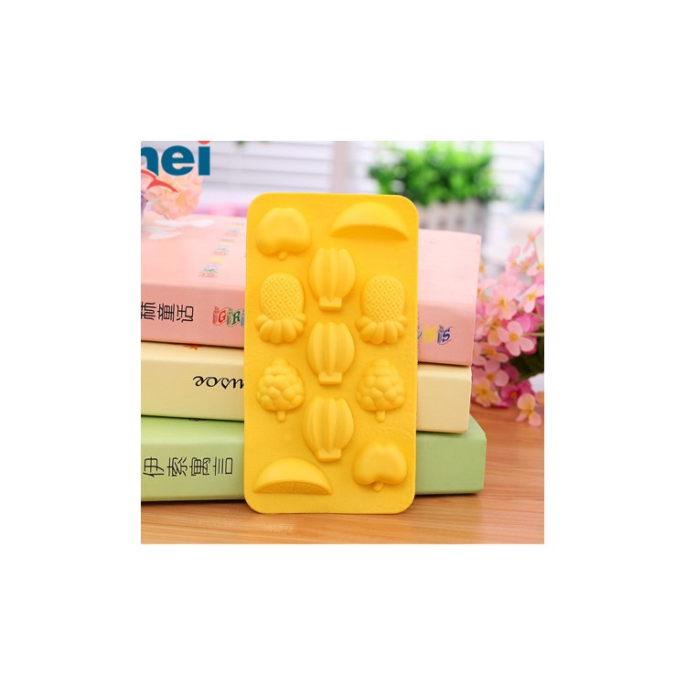 Fruits Shape Mini Silicone Ice Cube Candy Chocolate Mold - Yellow-1