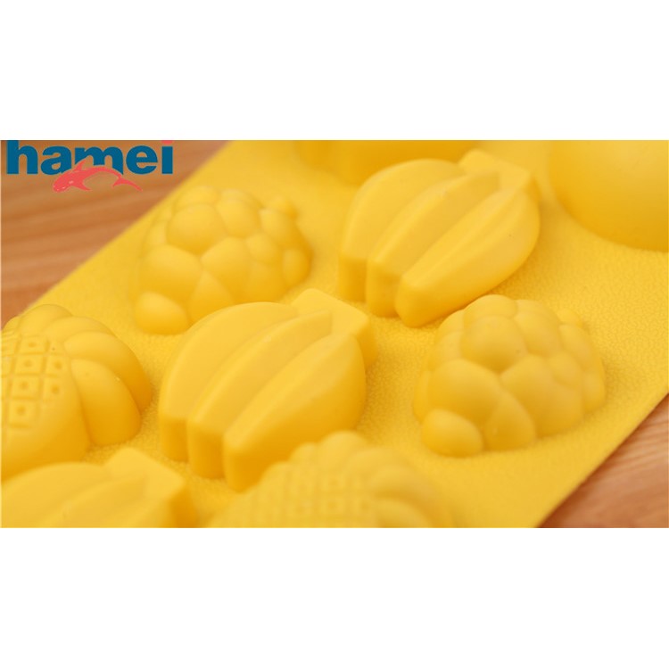 Fruits Shape Mini Silicone Ice Cube Candy Chocolate Mold - Yellow-2