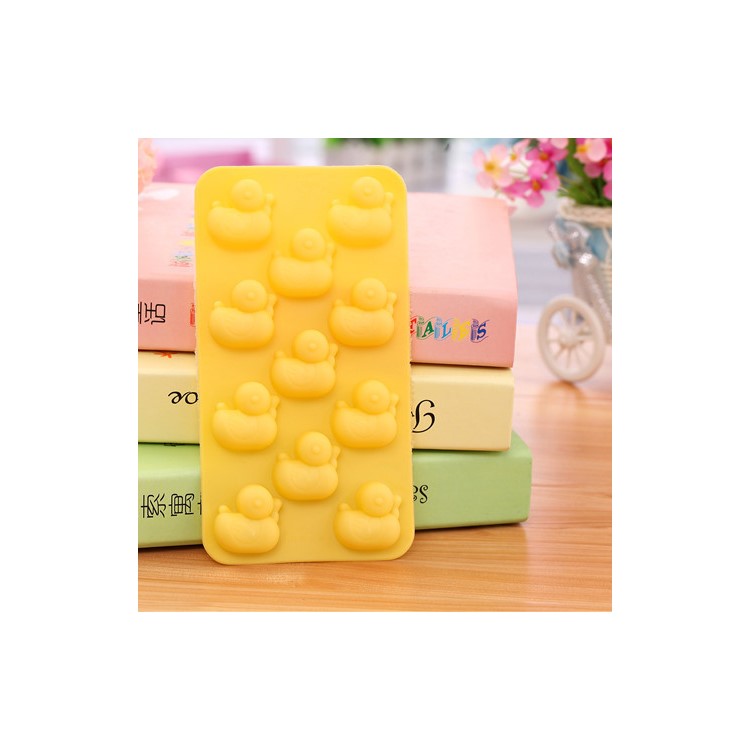 Duck Shape Mini Silicone Ice Candy Cube Chocolate Mold - Yellow-1