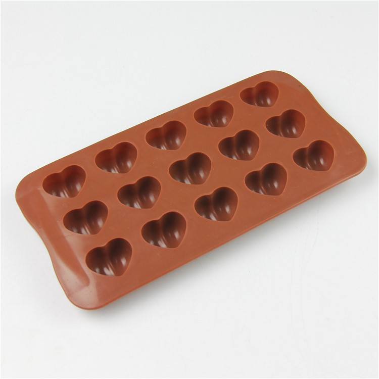 15 Compartments Mini Silicone Heart Shape Ice Cube Candy Chocolate Mold-2