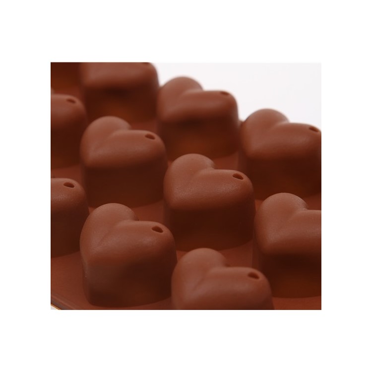 15 Compartments Mini Silicone Heart Shape Ice Cube Candy Chocolate Mold-3